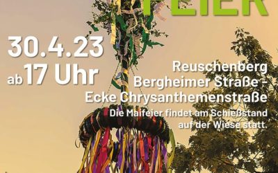 Maibaum aufstellen 30.04.2023 des Jägercoprs Reuschenberg & Heimatverein